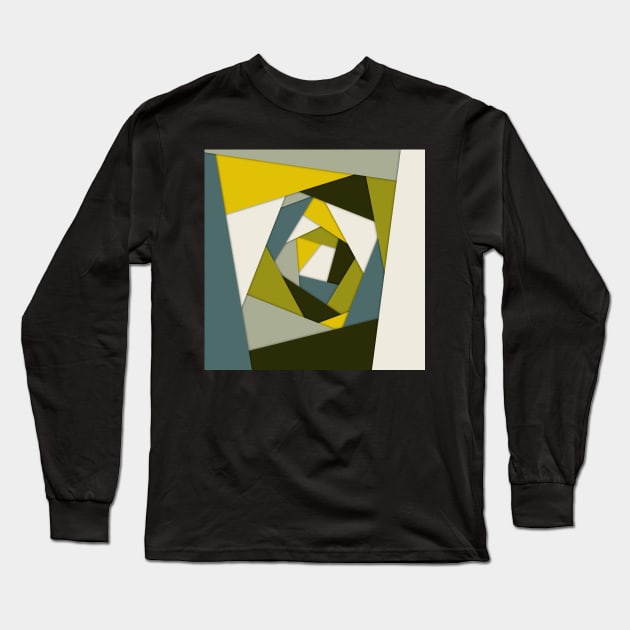 Geometric Layers Long Sleeve T-Shirt by perkinsdesigns